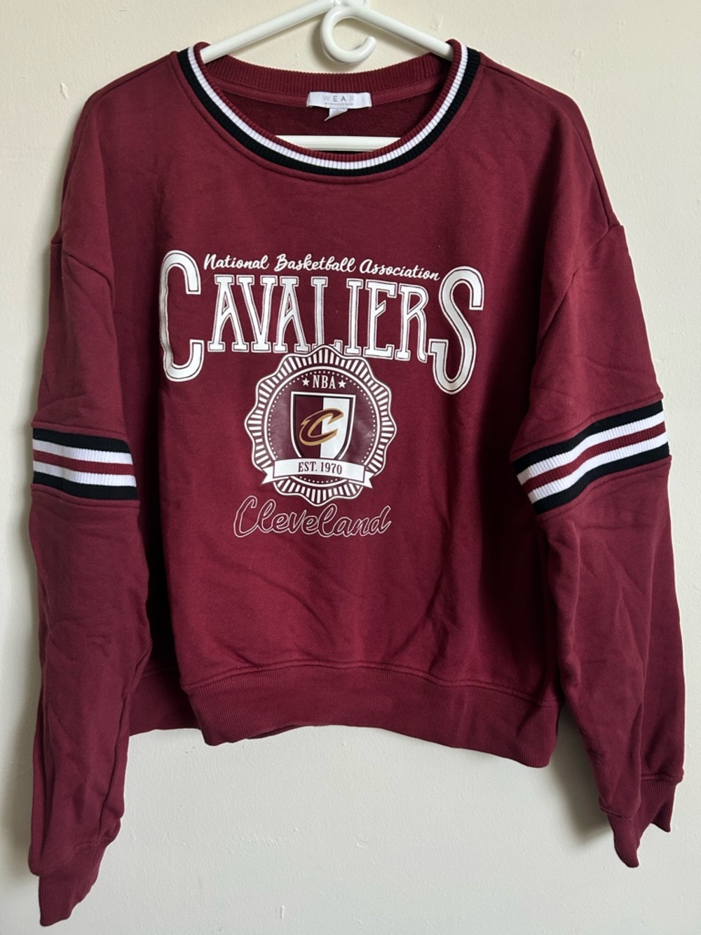 Women’s XL Cleveland Cavaliers Maroon Crewneck Sweatshirt